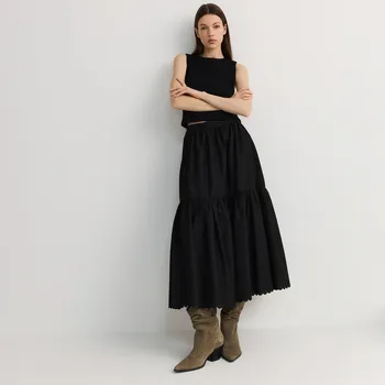 Dámská sukně Reserved - Maxi sukně s bavlnou - černý - 356FB-99X - 356FB-99X-S