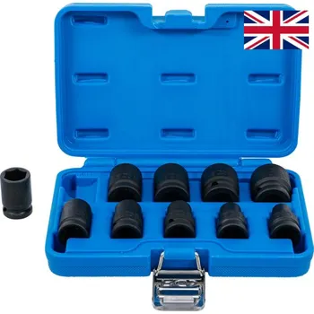 Gola hlavice Nástrčné hlavice úderové 1/2", 6hranné palcové 3/8"-15/16", sada 10 ks - BGS 74296
