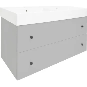 Koupelnový nábytek Koupelnová skříňka s dvojumyvadlem Naturel Forli 120x45x46 cm šedá mat FORLI120GMUSAT