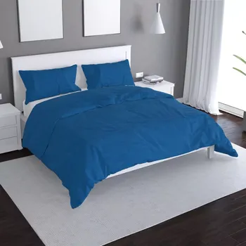 Povlečení Saténové povlečení Námořní modrá - Sablio - 140x200 / 90x70