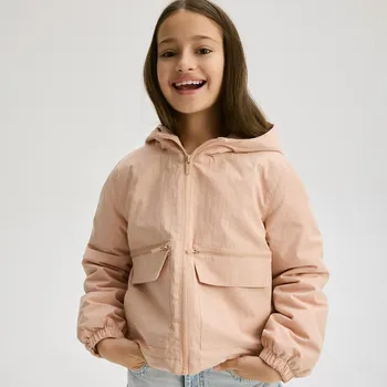 Dívčí bunda Reserved - Bunda s kapucí a cargo kapsami - mandarinková - 509CV-23X - 509CV-23X-116