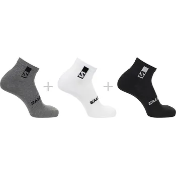 Pánské oblečení Ponožky Salomon Everyday Ankle 3-Pack LC2086700 black/white/grey melange 25/26