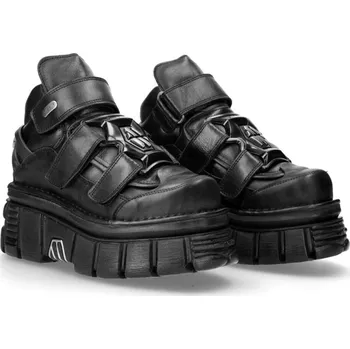 Pánská zimní obuv boty kožené unisex - NOMADA NEGRO - NEW ROCK - M.285-S37