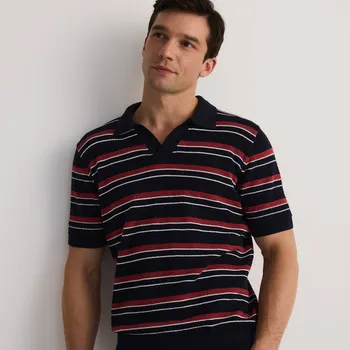 Pánské tričko Reserved - Strukturované polo regular fit - vícebarevná - 166EG-MLC - 166EG-MLC-L