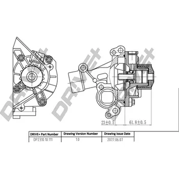 Vodní pumpa motoru Vodní čerpadlo, chlazení motoru Dr!ve+ DP2310.10.111