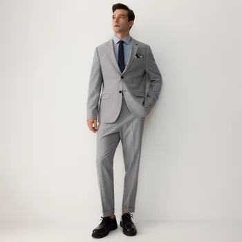 Pánské kalhoty Reserved - Elegantní kalhoty s&nbsp;příměsí viskózy - světle šedá - 993CS-09M - 993CS-09M-52