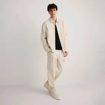 Reserved - Kalhoty cargo - krémová - 6446L-01X - 6446L-01X-L