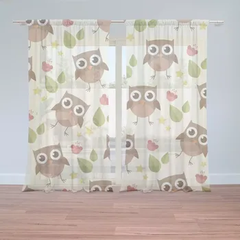 Záclona Záclony Sovy: 2 ks - 150x250 cm - Sablio