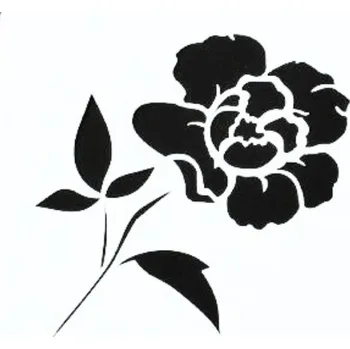 Plastová šablona, KVĚTINA - RŮŽE, 15x15cm, 1 kus