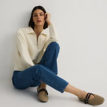 Dámské džíny Reserved - Džíny straight leg - modrá - 046FK-55J - 046FK-55J-40