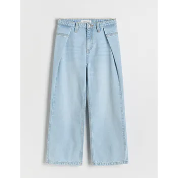 Reserved - Džíny wide leg se záložkami - modrá - 750CV-05J - 750CV-05J-152