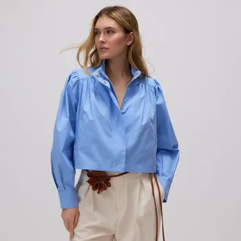 Dámský kabát Reserved - Bavlněná bunda - bleděmodrá - 390FM-05X - 390FM-05X-M