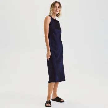 Dámské šaty Reserved - Midi šaty z látky NAIA - tmavomodrá - 972EG-59X - 972EG-59X-M