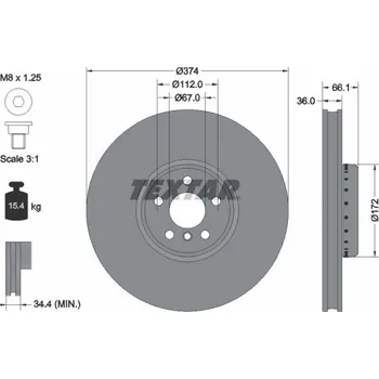 Brzdový kotouč Brzdový kotouč TEXTAR 92290325