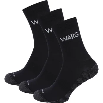 Pánské ponožky Sada ponožek Warg Endurance Merino 3-pack Velikost ponožek: 35-38 / Barva: černá