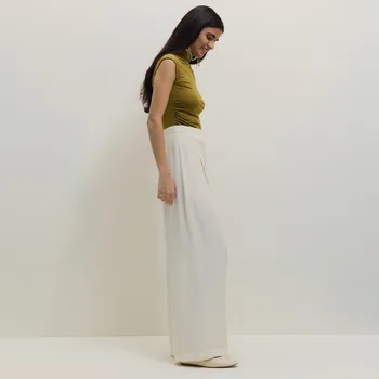 Reserved - Viskózové kalhoty - krémová - 471EN-01X - 471EN-01X-M