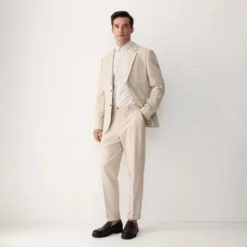 Pánské kalhoty Reserved - Elegantní kalhoty s příměsí viskózy - béžová - 993CS-08X - 993CS-08X-48