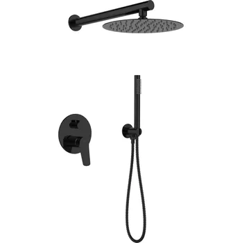 Invena Alonia sprchová sada pod omítku s dešťovou sprchou černá BS-70-004