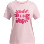 Dětské tričko s krátkým rukávem Under Armour BUBBLE WORDMARK SS TEE K růžové 1389765-647 - YM | UK 2,5 | US 3