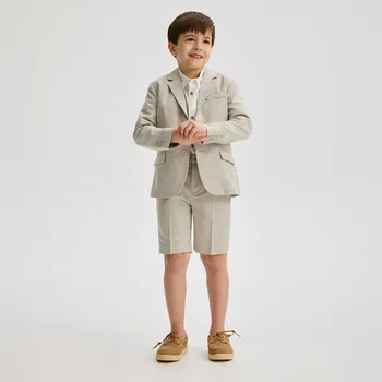 Chlapecká bunda Reserved - Elegantní sako s viskózou - béžová - 534CJ-80X - 534CJ-80X-170