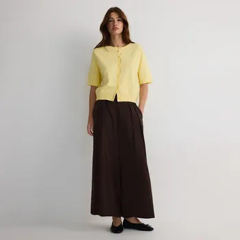 Dámské kalhoty Reserved - Kalhoty palazzo - tmavě hnědá - 1020P-89X - 1020P-89X-L