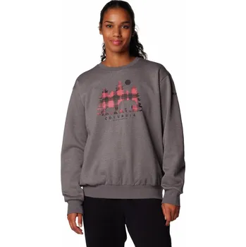 Dámská mikina Columbia Hart Mountain™ Crew III W 2086431023 - city grey/treehome omblur L