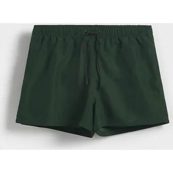 Reserved - Jednobarevné plážové šortky - tmavě zelená - 103CT-79X - 103CT-79X-XXL