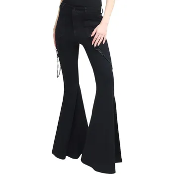 Dámské kalhoty kalhoty dámské KILLSTAR - Beliala Flares - Black - XS