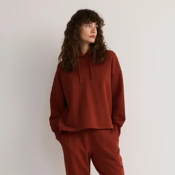 Dámská mikina Reserved - Mikina s kapucí - hnědá - YL139-83X - YL139-83X-S