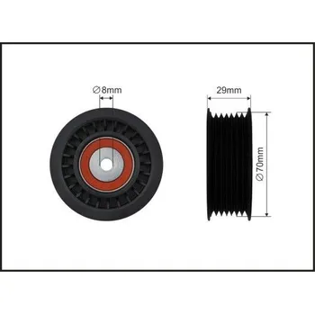 Auto-moto Napínací kladka, žebrovaný klínový řemen CAFFARO 500651