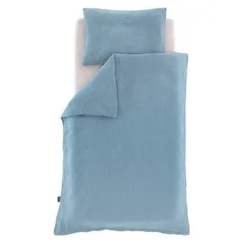 Povlečení TRÄUMELAND Povlečení Musselin 100/135 + 40/60 Hellblau