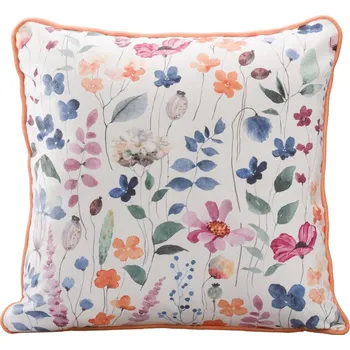 Polštář Polštář Sunny 07, 45 × 45 cm, luční kvítí na bílém pozadí&nbsp;SUNNY 07