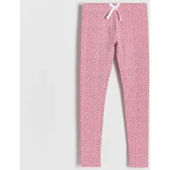 Reserved - Vzorované legíny s mašlí - růžová - 832CY-30X - 832CY-30X-146