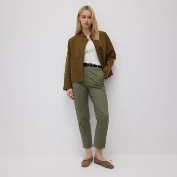 Dámské kalhoty Reserved - Chino kalhoty s páskem - bledá zelená - 1005P-07X - 1005P-07X-34