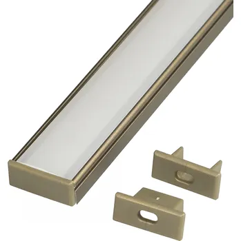 LED lišta Koncovka profilu N8B broznová S dírou