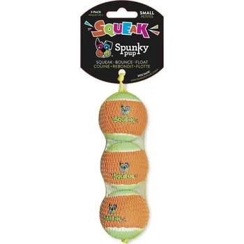 Hračka pro psa Pískací tenisový míček 3ks Spunky Pup 5cm