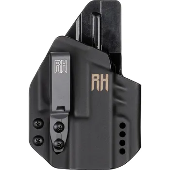 Příslušenství pro sportovní střelbu RH Holsters CROCY - Glock 43/43X - Glock 43X Rail MOS - appendix vnitřní kydexové pouzdro - černá Pouzdro je pro: Pravák