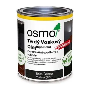 Olej na dřevo 3094 Tvrdý voskový olej protiskluz R9, černý mat 0,75 l