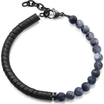 Módní doplněk Viceroy Pánský náramek s labradoritem a hematitem Beat 14135P01010 + 2 měsíce na vrácení zboží