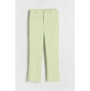 Reserved - Elegantní kalhoty - žlutozelená - 811CY-71X - 811CY-71X-146