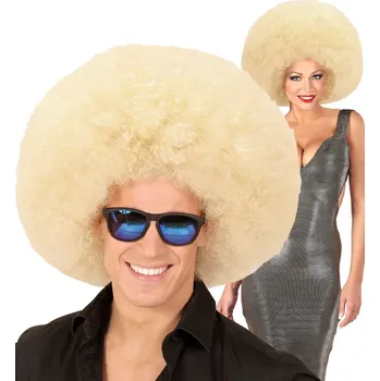 Karnevalová paruka Blond paruka mega afro, top kvalita