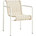 Jídelní židle s područkami Hay Palissade Cord Dining Armchair krémově bílá