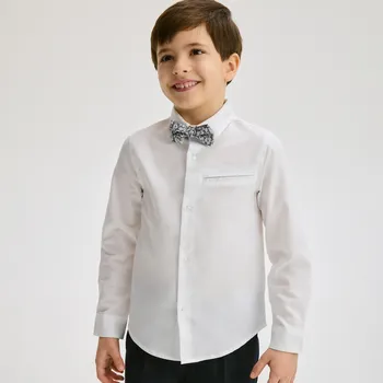 Chlapecká košile Reserved - Elegantní košile s motýlkem - bílá - 966CI-00X - 966CI-00X-128