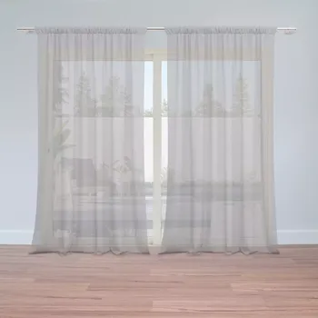 Záclona Záclony Šedá: 2 ks - 150x250 cm - Sablio