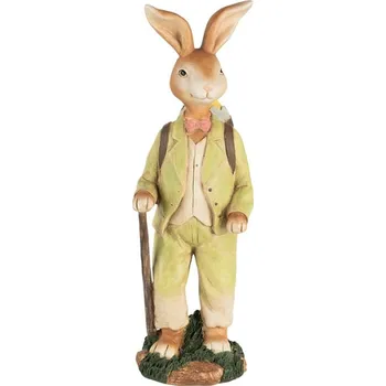 Velikonoční dekorace velký králičí cestovatel nesoucí vajíčko – 32 cm