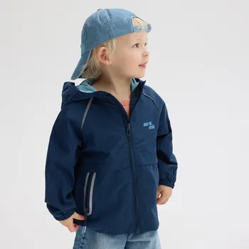 Chlapecká bunda Reserved - Voděodolná bunda s kapucí - ocelově modrá - 990CH-95X - 990CH-95X-80