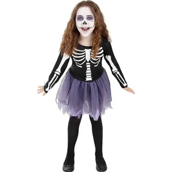Karnevalový kostým Funiglobal - Kostým kostlivec pro dívky - 3-4 years