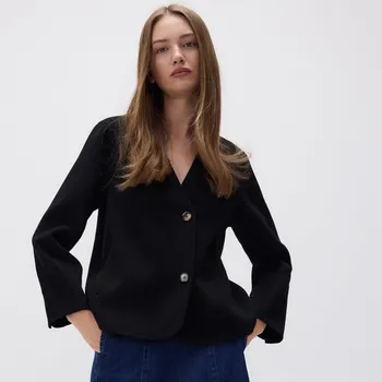 Dámský kabát Reserved - Bunda s vysokým podílem vlny - černý - 151EN-99X - 151EN-99X-M