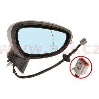 Auto zrcátko zpětné zrcátko el. ovládané vyhřívané asférické el. skládací s blikačem a světlem pro vjezd do lakovny (10 kolíků) P