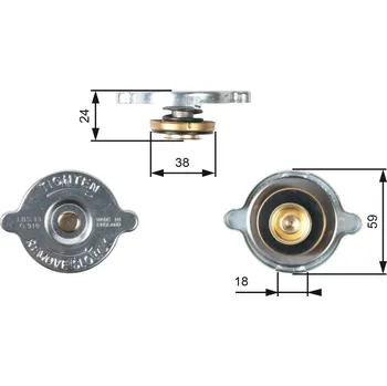 Chladič motoru Uzavírací víčko, chladič GATES RC115